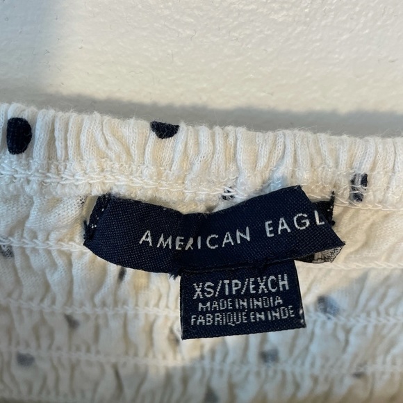 American Eagle Polka Dot Babydoll Smock Crop Top - Picture 4 of 8